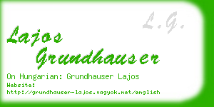 lajos grundhauser business card